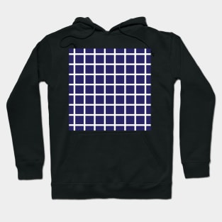 Retro style navy blue check 2 Hoodie